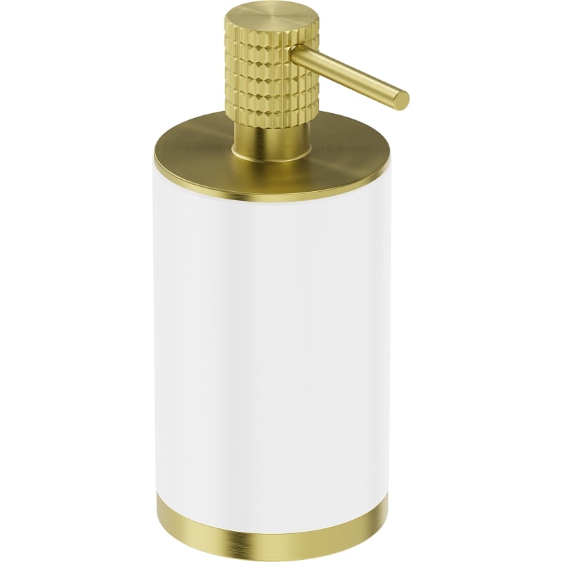 Mexen Triv standing soap dispenser, white/brushed gold - 70A33059-55W