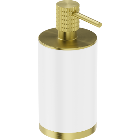 Mexen Triv standing soap dispenser, white/brushed gold - 70A33059-55W