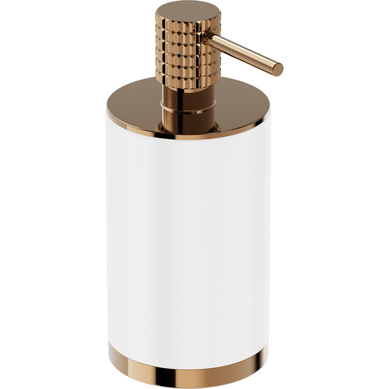 Mexen Triv standing soap dispenser, white/pink gold - 70A33059-60W