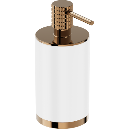 Mexen Triv standing soap dispenser, white/pink gold - 70A33059-60W