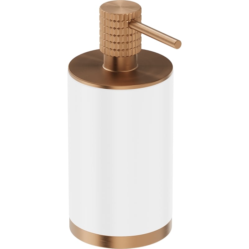 Mexen Triv standing soap dispenser, white/brushed copper - 70A33059-65W