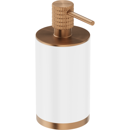 Mexen Triv standing soap dispenser, white/brushed copper - 70A33059-65W