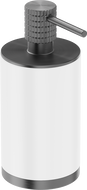 Mexen Triv standing soap dispenser, white/brushed gun gray - 70A33059-66W