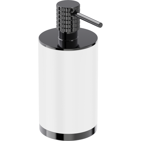 Mexen Triv standing soap dispenser, white/black chrome - 70A33059-73W