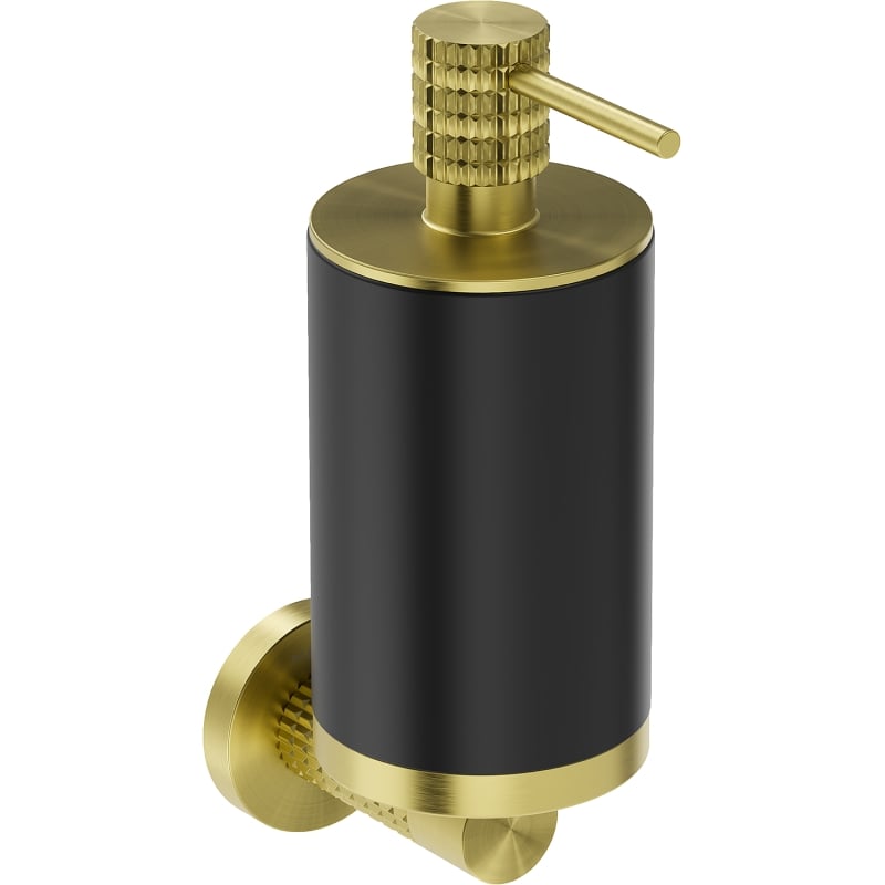 Mexen Triv soap dispenser, black/brushed gold - 70A33058-55B