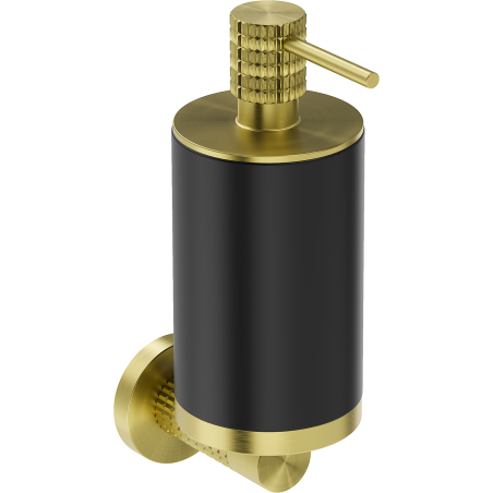 Mexen Triv soap dispenser, black/brushed gold - 70A33058-55B