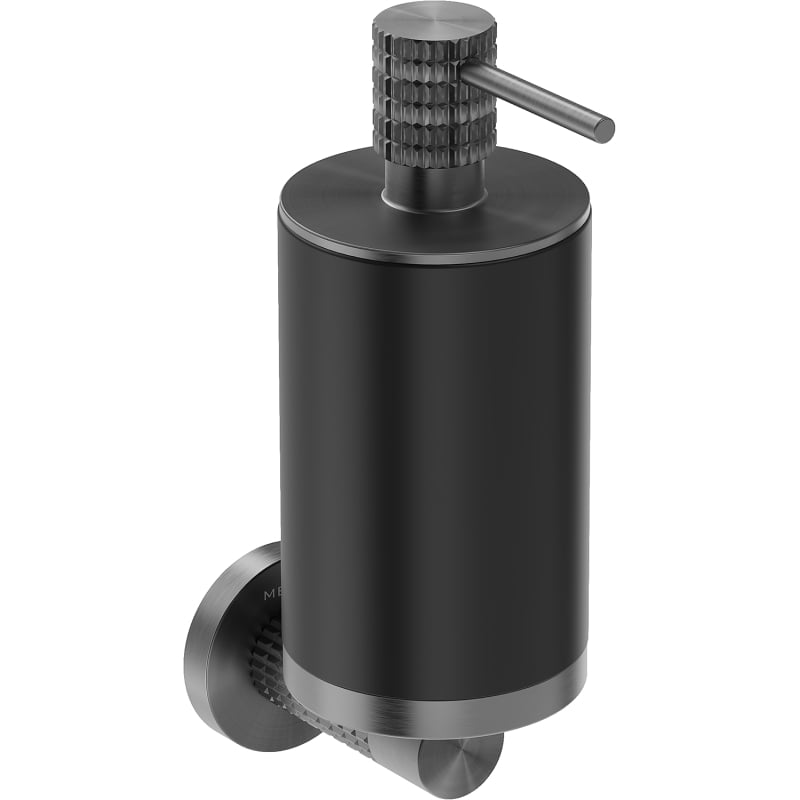 Mexen Triv soap dispenser, black/brushed gun gray - 70A33058-66B