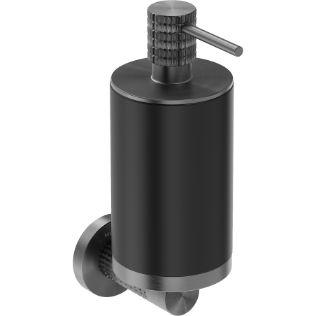 Mexen Triv soap dispenser, black/brushed gun gray - 70A33058-66B