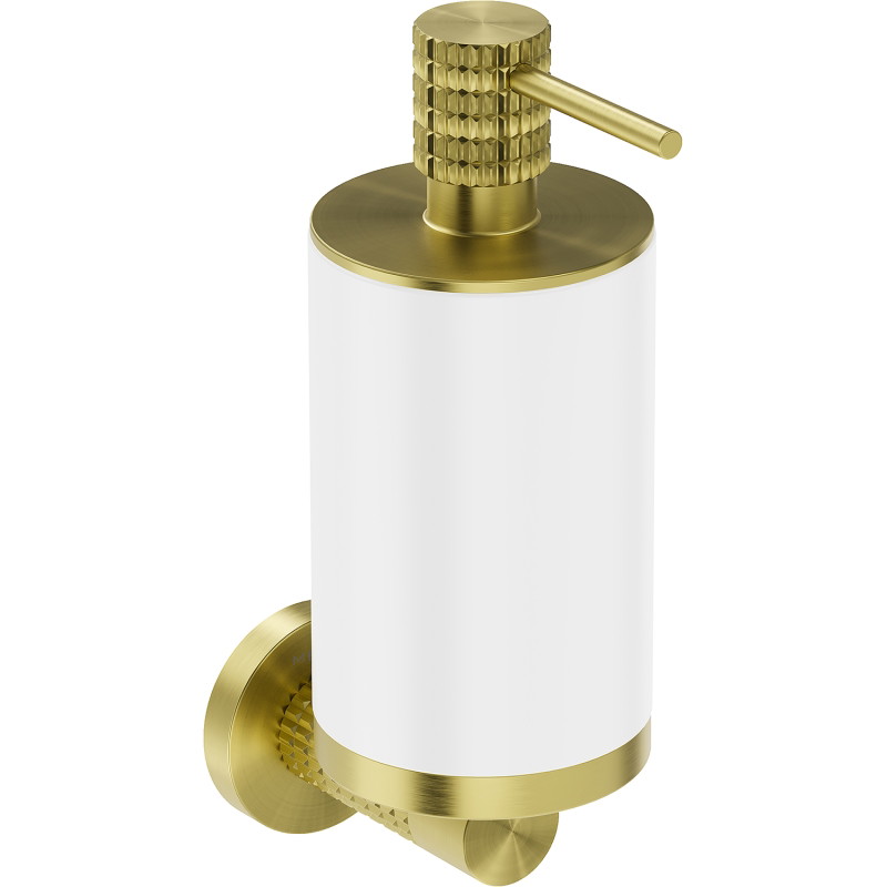 Mexen Triv soap dispenser, white/brushed gold - 70A33058-55W