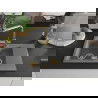 Mexen Gaspar 1.5-compartment granite sink with a drip tray and kitchen mixer tap Duero, Grey - 6507-71-671600-50