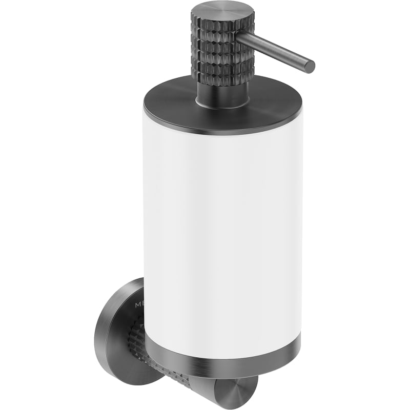 Mexen Triv soap dispenser, white/brushed gun gray - 70A33058-66W