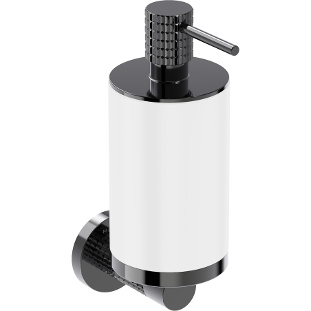 Mexen Triv soap dispenser, white/black chrome - 70A33058-73W
