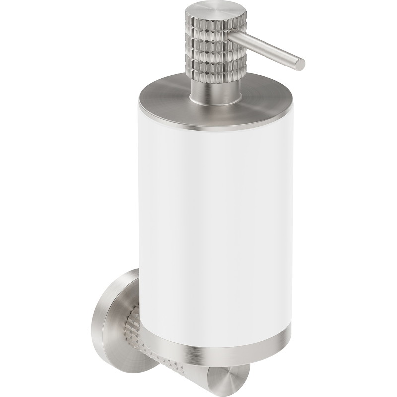Mexen Triv soap dispenser, white/brushed nickel - 70A33058-97W