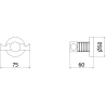 Mexen Triv double towel hook, chrome - 70A33012-00