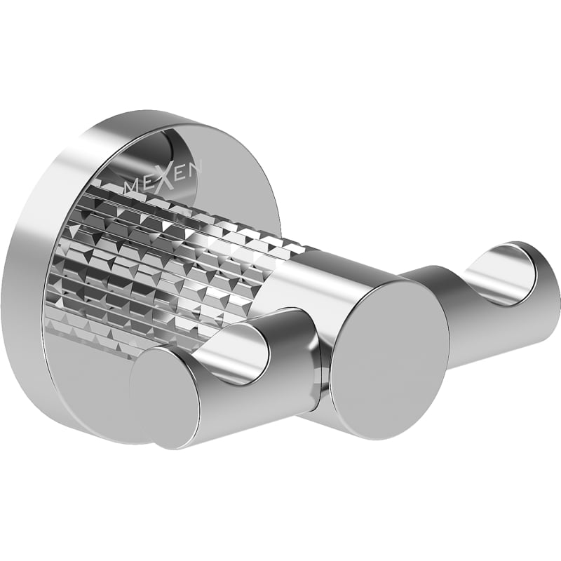 Mexen Triv double towel hook, chrome - 70A33012-00