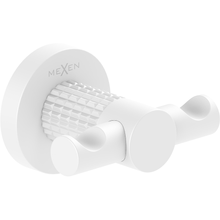 Mexen Triv double towel hook, white - 70A33012-20
