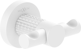 Mexen Triv double towel hook, white - 70A33012-20