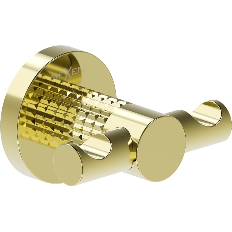 Mexen Triv double towel hook, gold - 70A33012-50