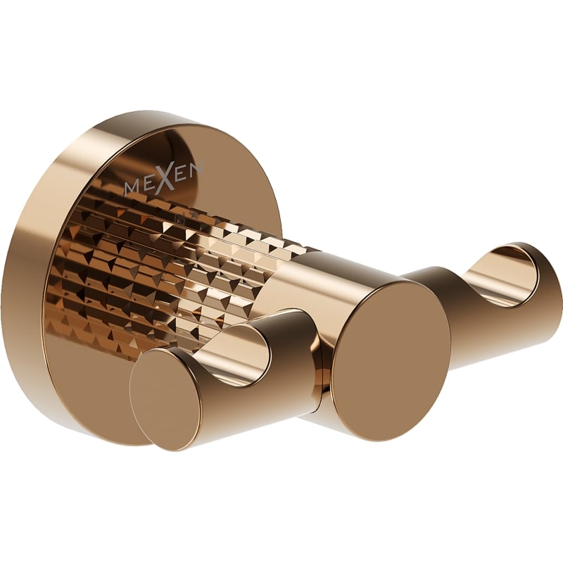 Mexen Triv double towel hook, rose gold - 70A33012-60
