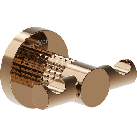 Mexen Triv double towel hook, rose gold - 70A33012-60