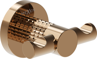 Mexen Triv double towel hook, rose gold - 70A33012-60