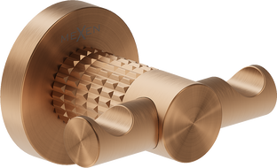 Mexen Triv double towel hook, brushed copper - 70A33012-65