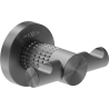Mexen Triv double towel hook, brushed gun gray - 70A33012-66