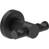 Mexen Triv double towel hook, black - 70A33012-70