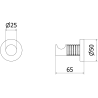 Mexen Triv towel hook, chrome - 70A33011-00