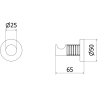 Mexen Triv Towel Hook, Black - 70A33011-70