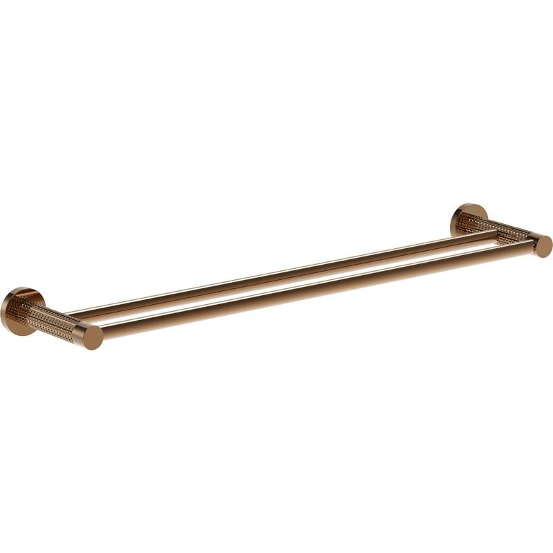 Mexen Triv double towel rack, rose gold - 70A33047-60