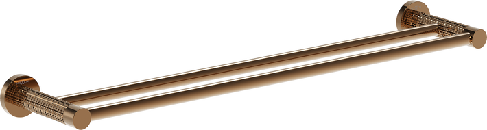 Mexen Triv double towel rack, rose gold - 70A33047-60