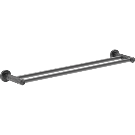 Mexen Triv double towel rack, brushed gun gray - 70A33047-66