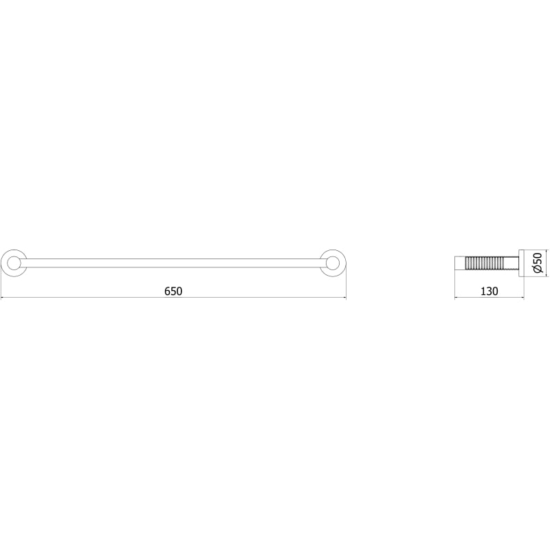 Mexen Triv double towel rack, black - 70A33047-70