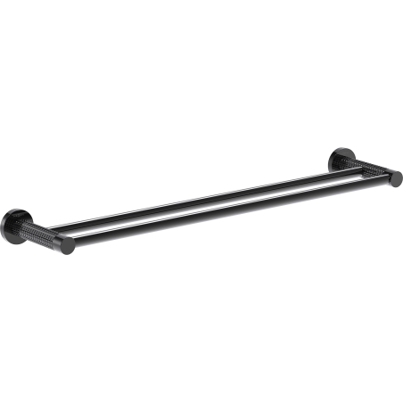 Mexen Triv double towel rack, black chrome - 70A33047-73