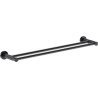 Mexen Triv double towel rack, black chrome - 70A33047-73