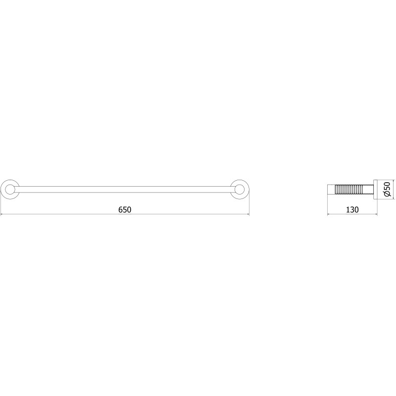Mexen Triv double towel rack, brushed nickel - 70A33047-97