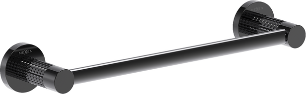 Mexen Triv towel rack, black chrome - 70A33041-73