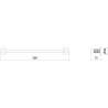 Mexen Triv towel rack, black - 70A33043-70