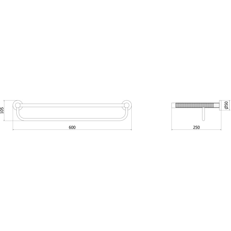 Mexen Triv towel rack, brushed copper - 70A33081-65