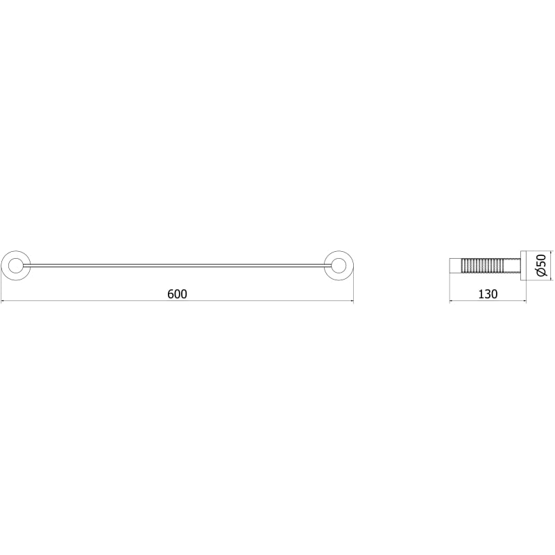 Mexen Triv hanging glass shelf, chrome - 70A33061-00