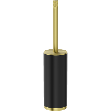 Mexen Triv standing toilet brush, black/brushed gold - 70A33073-55B