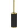 Mexen Triv standing toilet brush, black/brushed gold - 70A33073-55B