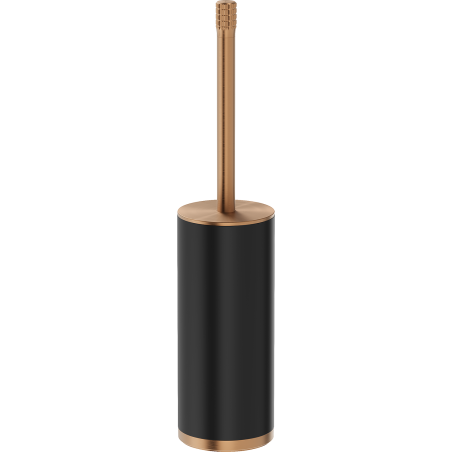 Mexen Triv freestanding toilet brush, black/brushed copper - 70A33073-65B
