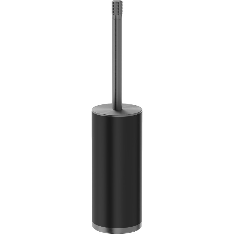 Mexen Triv standing toilet brush, black/gun gray brushed - 70A33073-66B