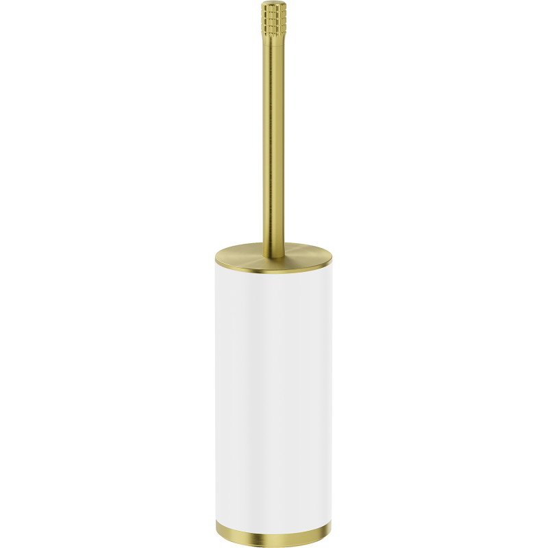 Mexen Triv standing toilet brush, white/gold brushed - 70A33073-55W