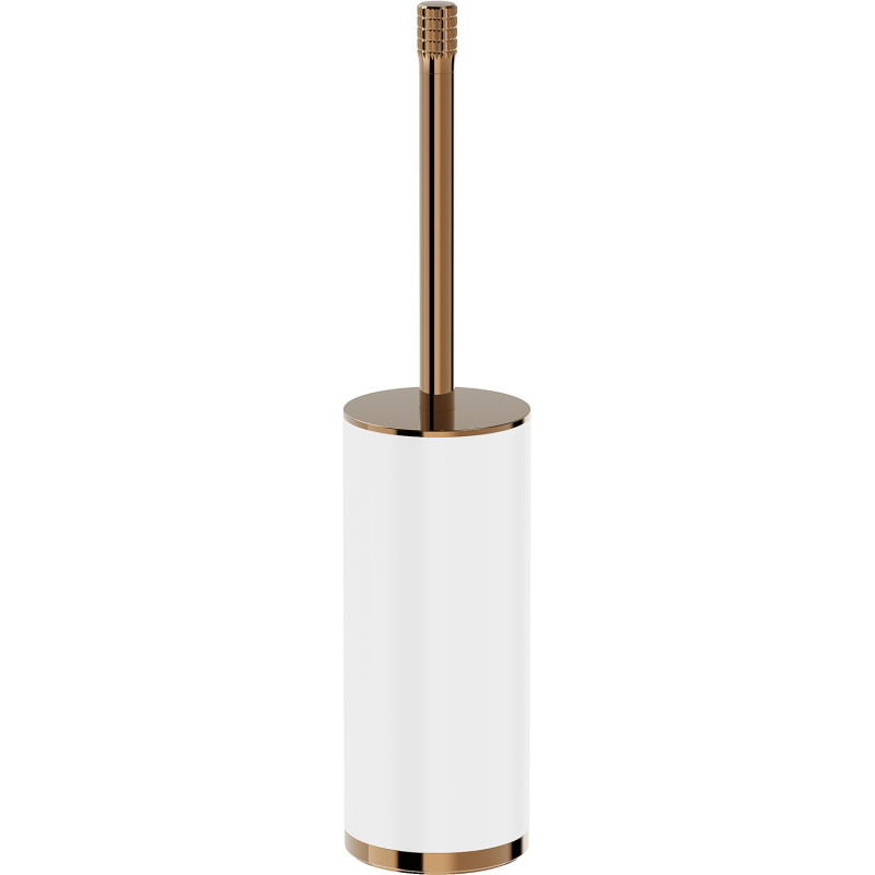 Mexen Triv standing toilet brush, white/rose gold - 70A33073-60W