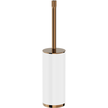 Mexen Triv standing toilet brush, white/rose gold - 70A33073-60W