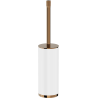 Mexen Triv standing toilet brush, white/rose gold - 70A33073-60W