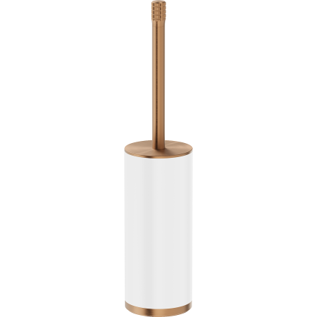 Mexen Triv standing toilet brush, white/brushed copper - 70A33073-65W